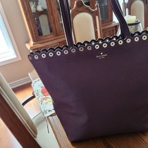 Kate Spade purple tote with gromets